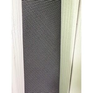 WeiShang Mens Black White Houndstooth Micro Check 100% Silk Handmade Necktie
